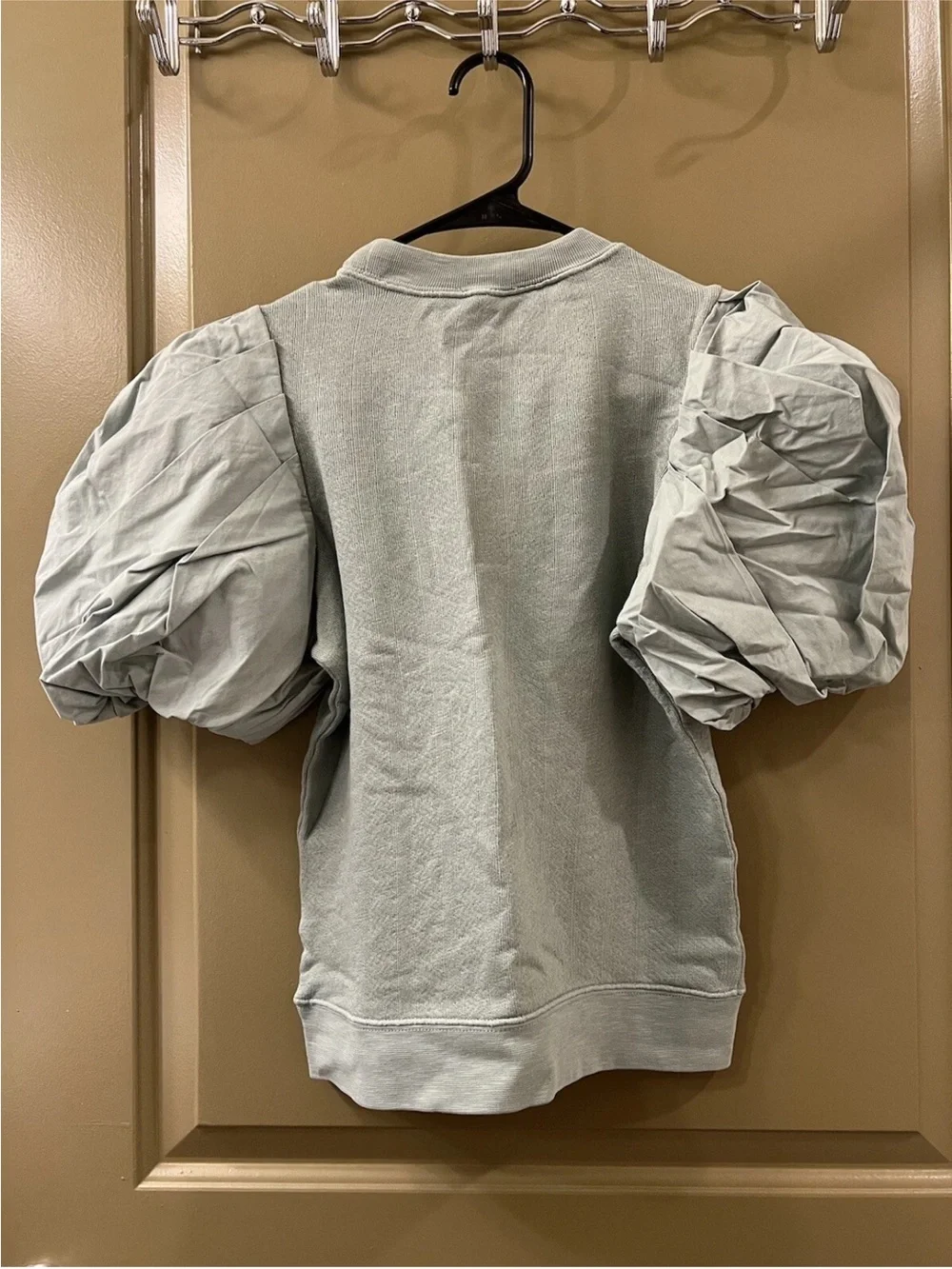Ulla Johnson Pale Sage Puff-Sleeve Sweatshirt